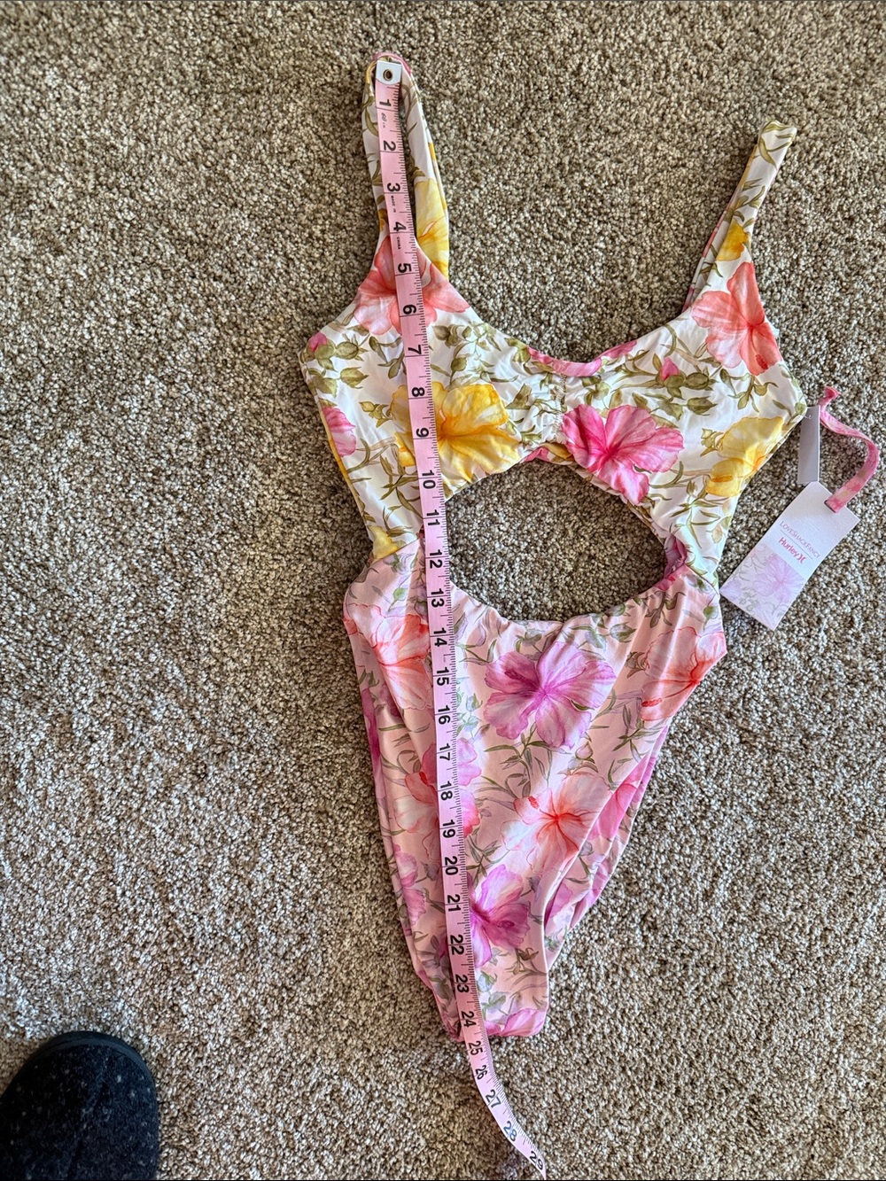 LoveShackFancy x Hurley Hibiscus Cheeky One-Piece Swimsuit, Small, NWT - Picture 9 of 11